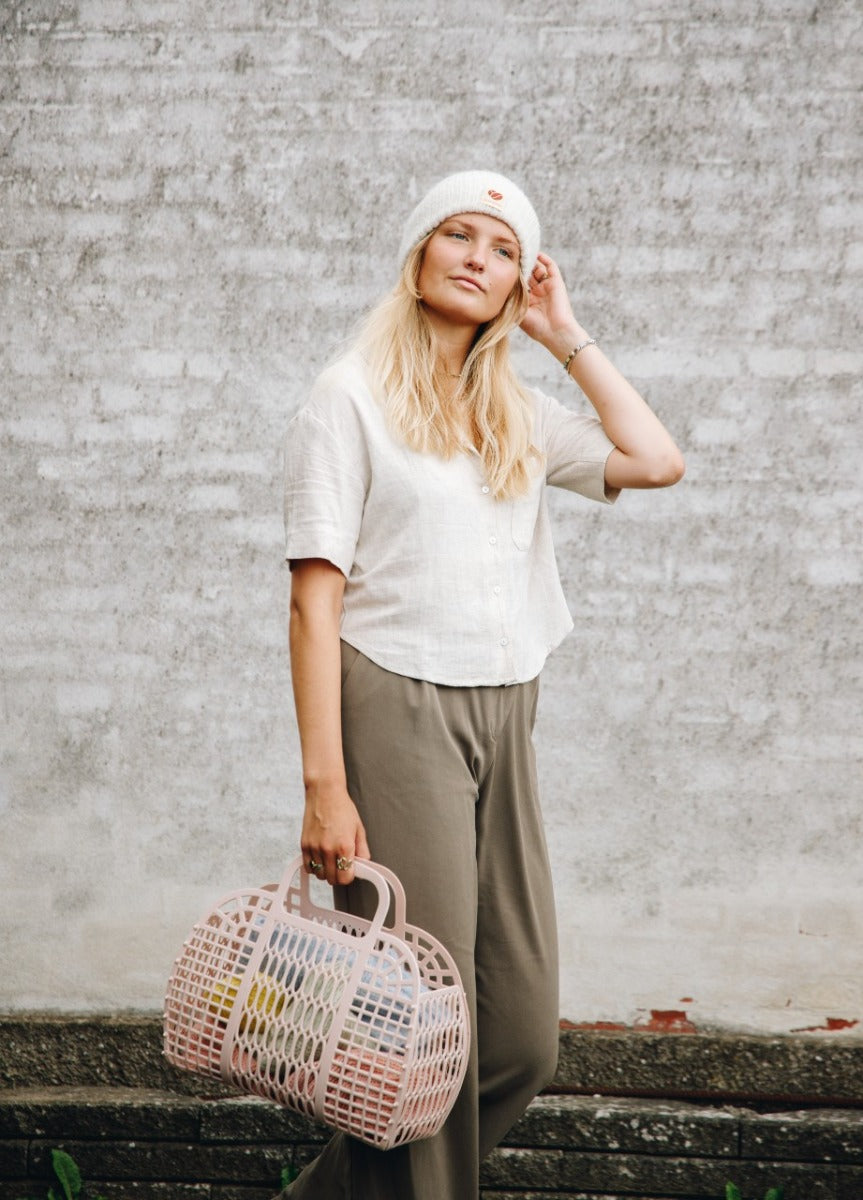 Sky Beanie strikhue - Off White